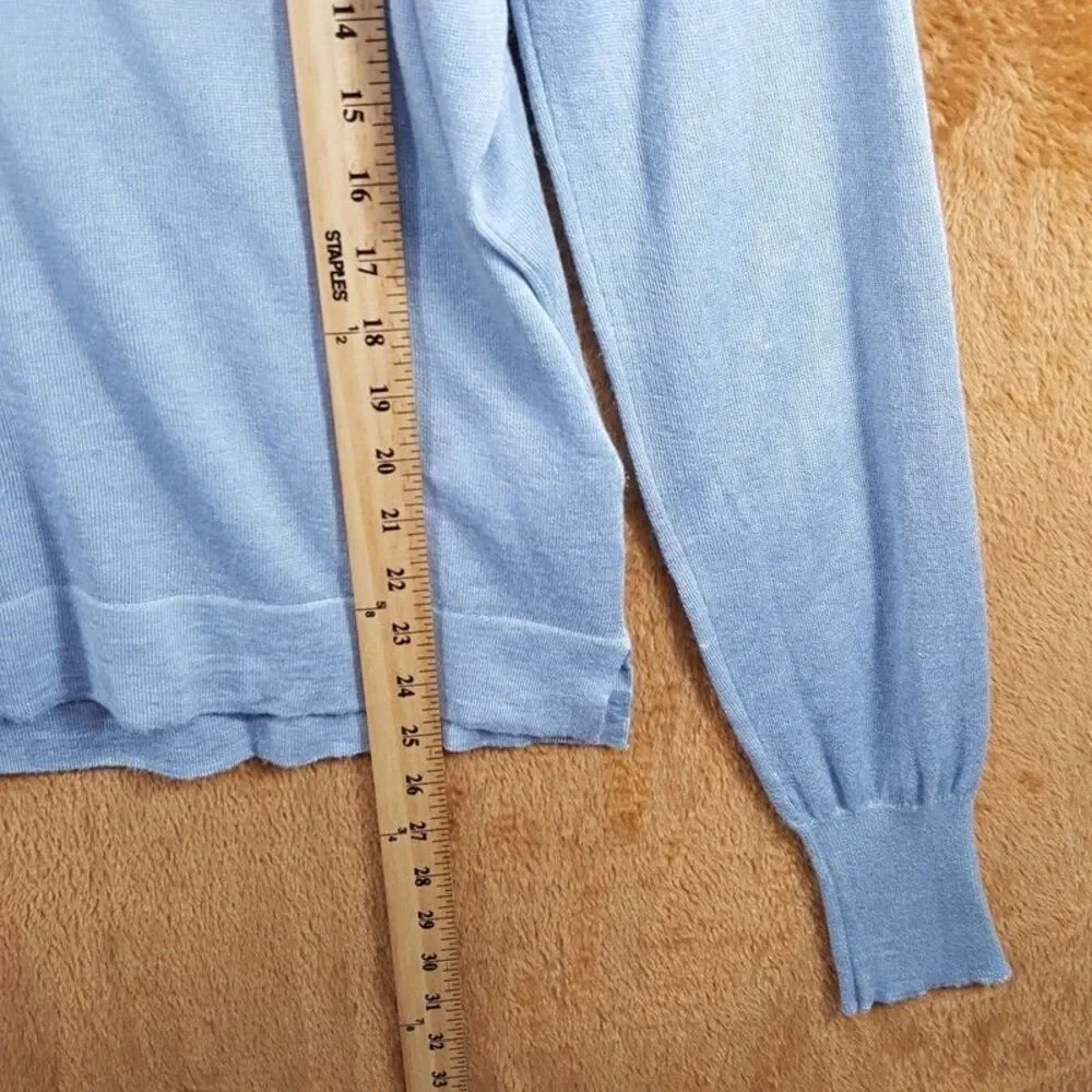 OFFICINE GENERALE Mens Sweater Small Blue Pullover Polo Lightweight KIT $425